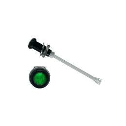 1 pcs - RHD-1410-F6PZG67PR Bivar, Panel Mount Vertical LED Light Pipe, Green Round Lens