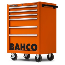 1 pcs - Bahco 6 drawer Stainless Steel (Top) Wheeled Tool Chest, 985mm x 677mm x 501mm