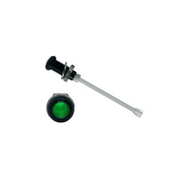 1 pcs - RHD-1390-F9PZG67PR Bivar, Panel Mount Vertical LED Light Pipe, Green Round Lens