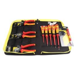 1 pcs - CK 10 Piece Electricians Tool Kit with Pouch, VDE Approved