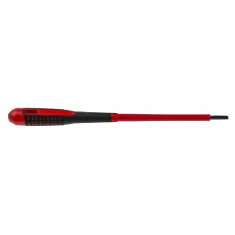1 pcs - Bahco Slotted Screwdriver, 3.5 x 0.6 mm Tip, 100 mm Blade, VDE/1000V, 222 mm Overall
