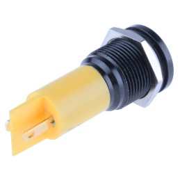 1 pcs - RS PRO Yellow Panel Mount Indicator, 16mm Mounting Hole Size, Solder Tab Termination
