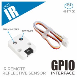 1 pcs - M5Stack Mini Infrared Unit Infrared (IR) Sensor Sensor Board for Infrared Emitter, Infrared Receiver M5 Core
