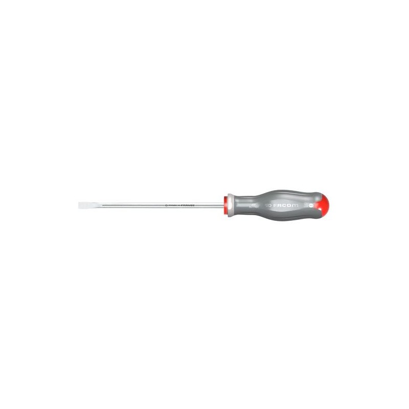 1 pcs - Facom Slotted Screwdriver, 8 mm Tip, 175 mm Blade, 420 mm Overall