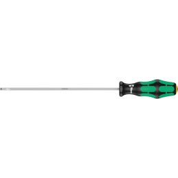 1 pcs - Wera Slotted Screwdriver, 4 mm Tip, 200 mm Blade, 298 mm Overall