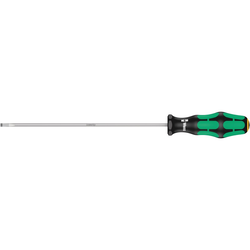 1 pcs - Wera Slotted Screwdriver, 4 mm Tip, 200 mm Blade, 298 mm Overall