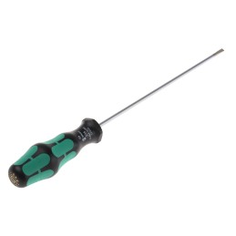 1 pcs - Wera Slotted Screwdriver, 4 mm Tip, 200 mm Blade, 298 mm Overall