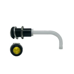 1 pcs - RHD-1100-3000-F9PZY67PR Bivar, Panel Mount Right Angle LED Light Pipe, Yellow Round Lens