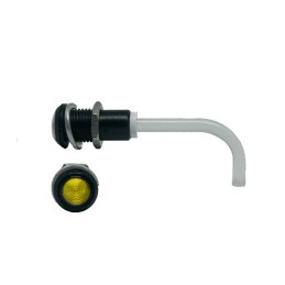 1 pcs - RHD-1100-1500-F9PZY67PR Bivar, Panel Mount Right Angle LED Light Pipe, Yellow Round Lens