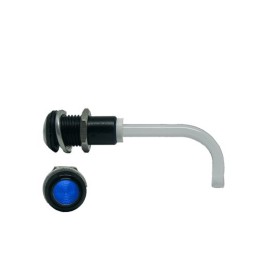 1 pcs - RHD-1100-3500-F9PZB67PR Bivar, Panel Mount Right Angle LED Light Pipe, Blue Round Lens