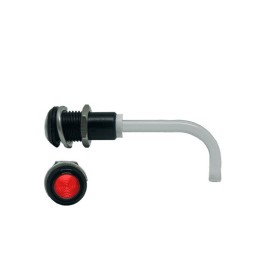 1 pcs - RHD-0900-1500-F9PZR67PR Bivar, Panel Mount Right Angle LED Light Pipe, Red Round Lens