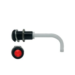 1 pcs - RHD-0900-3000-F9PZR67PR Bivar, Panel Mount Right Angle LED Light Pipe, Red Round Lens
