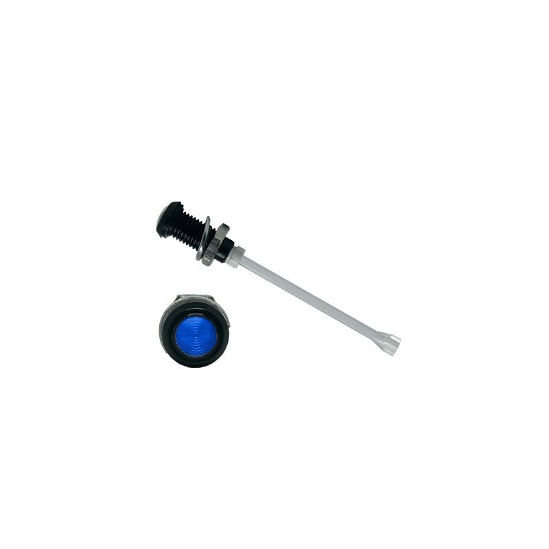 1 pcs - RHD-1410-F6PZB67PR Bivar, Panel Mount Vertical LED Light Pipe, Blue Round Lens