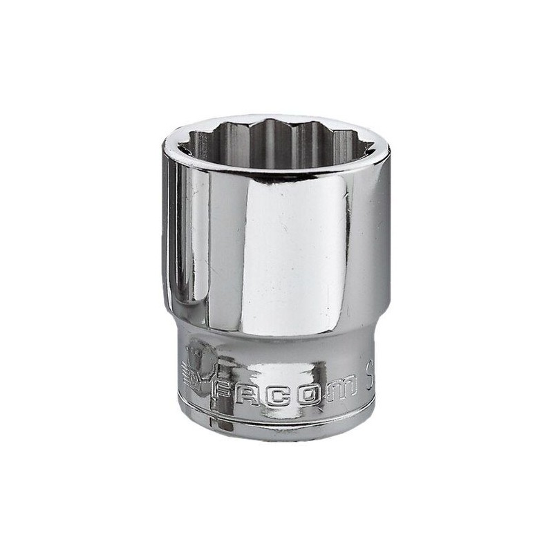 1 pcs - Facom 3/8 in Drive 10mm Standard Socket, 12 point, 27 mm Overall Length