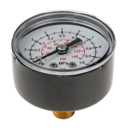 1 pcs - IMI Norgren R 1/8 Analogue Pressure Gauge 10bar Back Entry, 18-013-989, 0bar min.