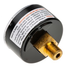 1 pcs - IMI Norgren R 1/8 Analogue Pressure Gauge 10bar Back Entry, 18-013-989, 0bar min.