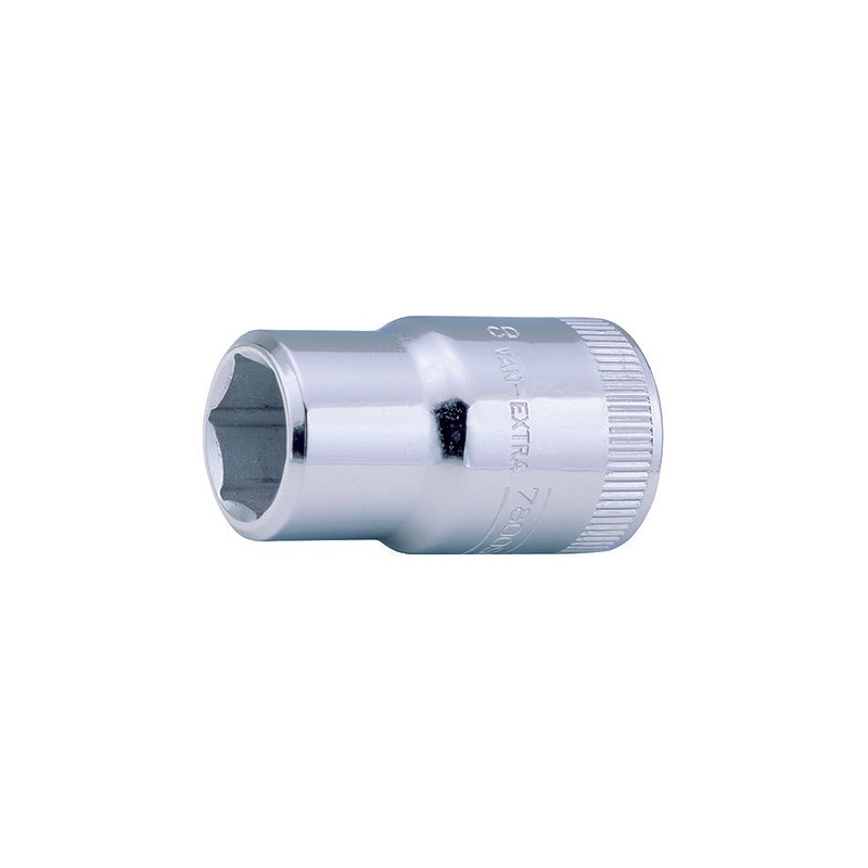 1 pcs - Bahco 1/2 in Drive 17mm Standard Socket, 6 point, 38 mm Overall Length
