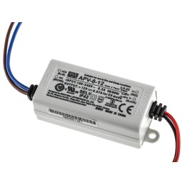 1 pcs - MEAN WELL LED Driver, 12V Output, 8W Output, 0 - 670mA Output, Constant Voltage