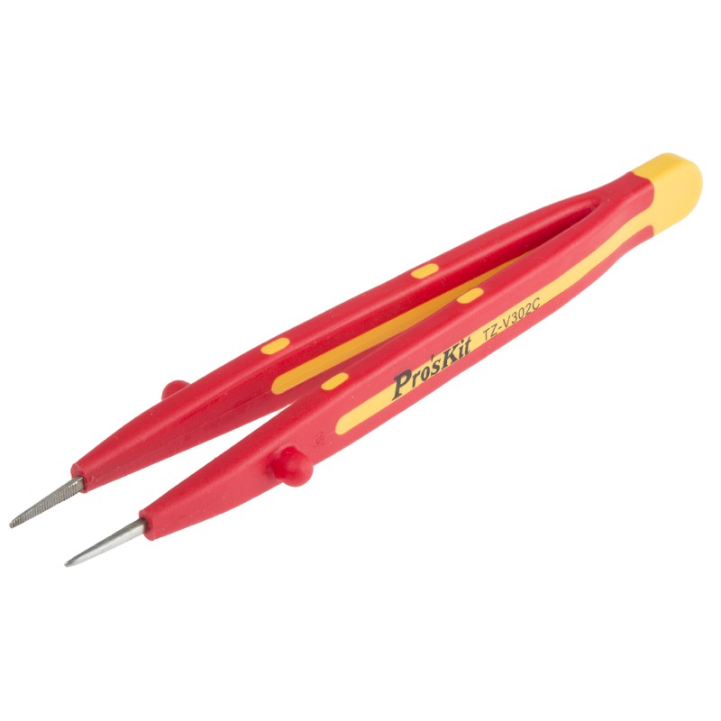 1 pcs - RS PRO 160 mm, Stainless Steel, Rounded, Tweezers