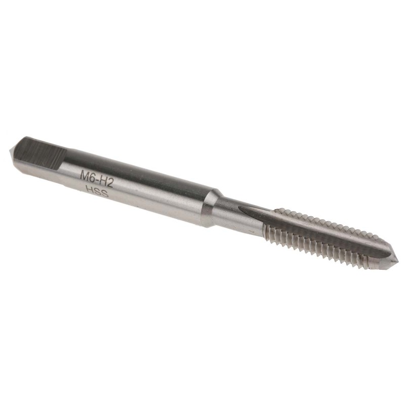 1 pcs - RS PRO Threading Tap, M6 Thread, 1.0mm Pitch, Metric Standard, Hand Tap