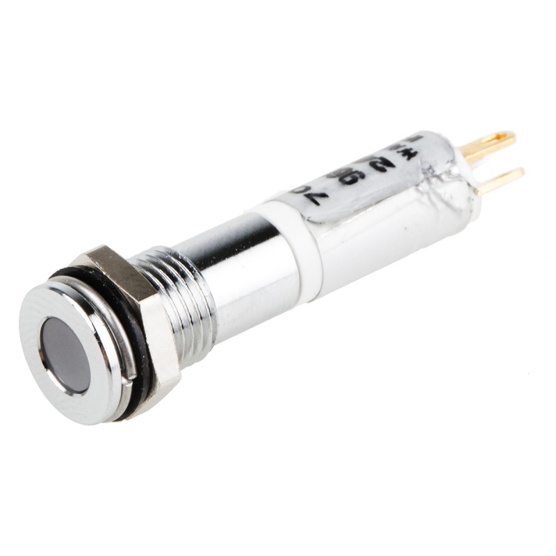 1 pcs - RS PRO Panel Mount Indicator, 24V dc, 8mm Mounting Hole Size, Solder Tab Termination, IP67