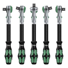 1 pcs - Wera 37-Piece Metric 1/2 in Standard Socket/Bit Set with Ratchet, 6 point, Hex Bit, Phillips Bit, Pozidriv Bit, Torx Bit