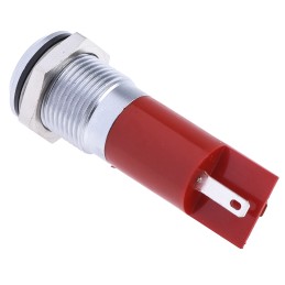 1 pcs - RS PRO Red Panel Mount Indicator, 14mm Mounting Hole Size, Solder Tab Termination, IP67
