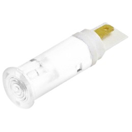 1 pcs - Signal Construct White Panel Mount Indicator, 12 - 14V, 5mm Mounting Hole Size, Solder Tab Termination