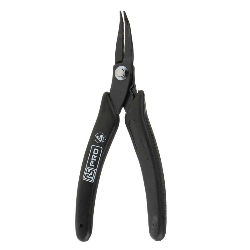 1 pcs - RS PRO Electronics Pliers, Round Nose Pliers, 150 mm Overall, Bent Tip, ESD