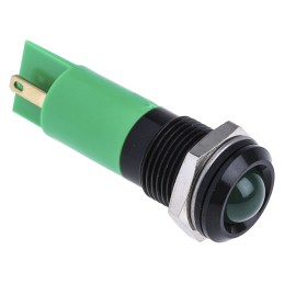 1 pcs - RS PRO Green Panel Mount Indicator, 24V dc, 14mm Mounting Hole Size, IP67