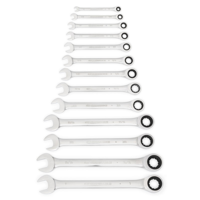 1 pcs - GearWrench 13-Piece Spanner Set, 1/4 - 1 in