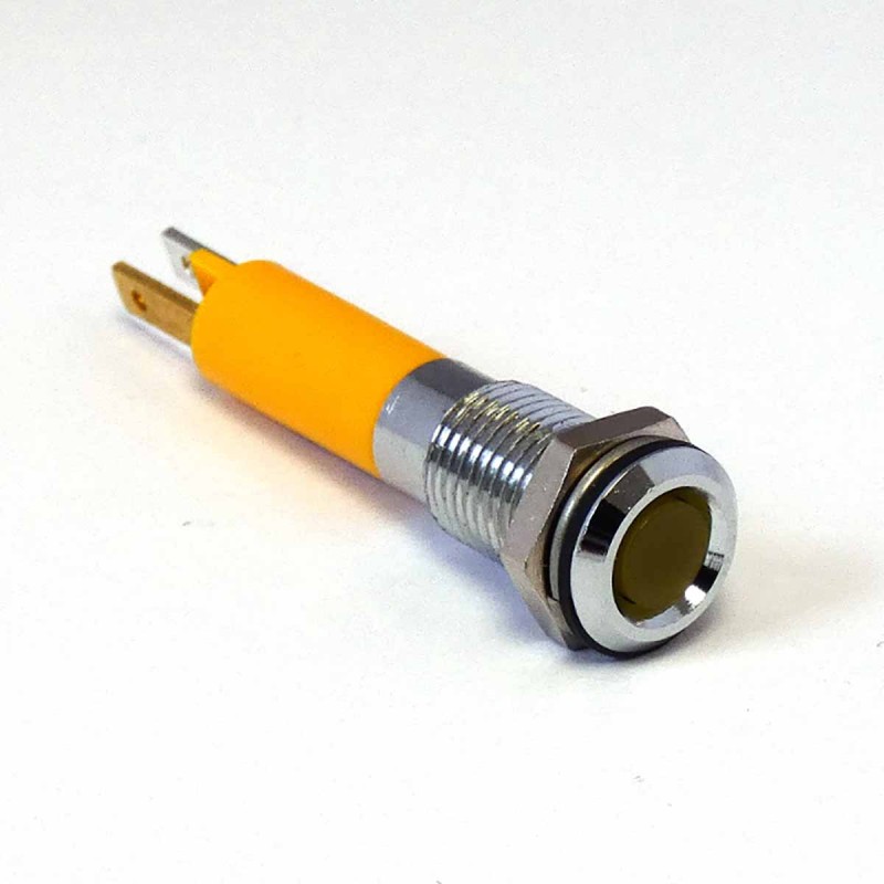 1 pcs - CML Innovative Technologies 1901X35X Series Yellow Panel Mount Indicator, 24V dc, 8mm Mounting Hole Size, IP67