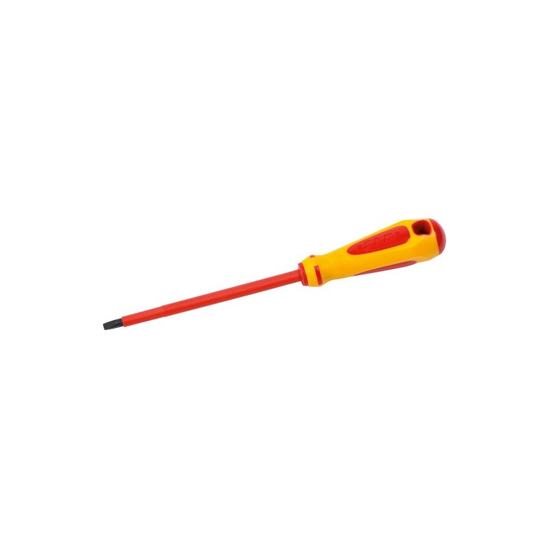 1 pcs - SAM Slotted Insulated Screwdriver, 10 mm Tip, 200 mm Blade, VDE/1000V, 320 mm Overall