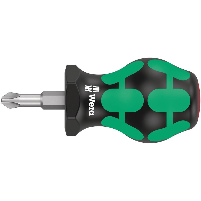 1 pcs - Wera Phillips Stubby Screwdriver, PH3 Tip