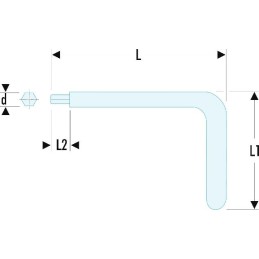 1 pcs - Facom L Shape Metric Hex Key, 6mm