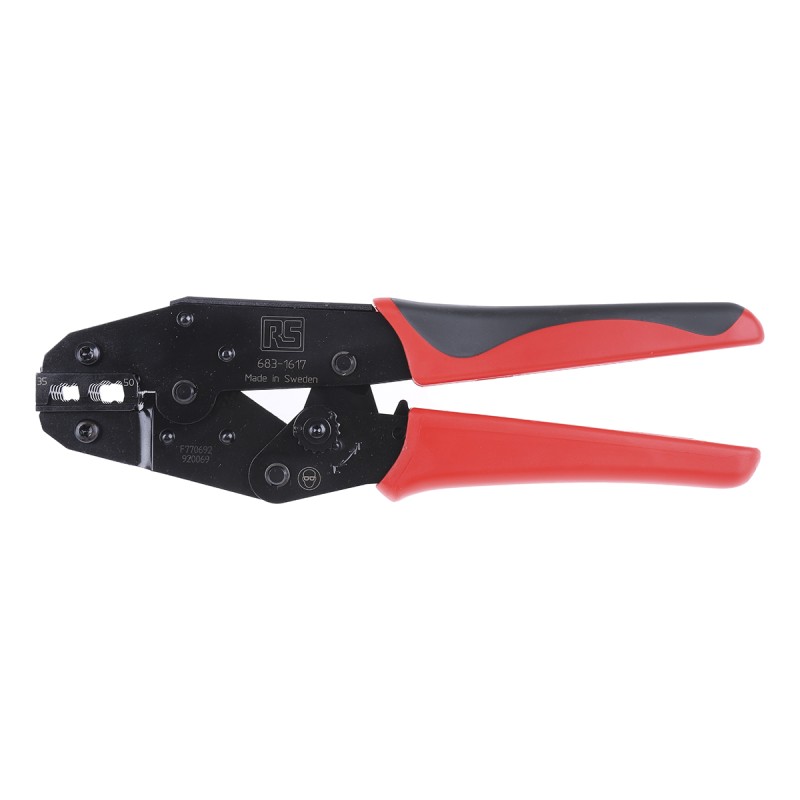 1 pcs - RS PRO Hand Ratcheting Crimp Tool for Wire End Sleeves, 35 - 50mm² Wire
