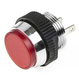 1 pcs - Signal Construct Red Panel Mount Indicator, 24 - 28V, 16mm Mounting Hole Size, IP67