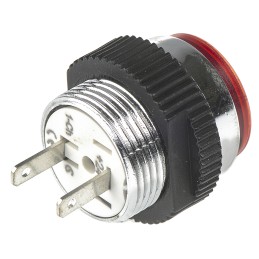 1 pcs - Signal Construct Red Panel Mount Indicator, 24 - 28V, 16mm Mounting Hole Size, IP67