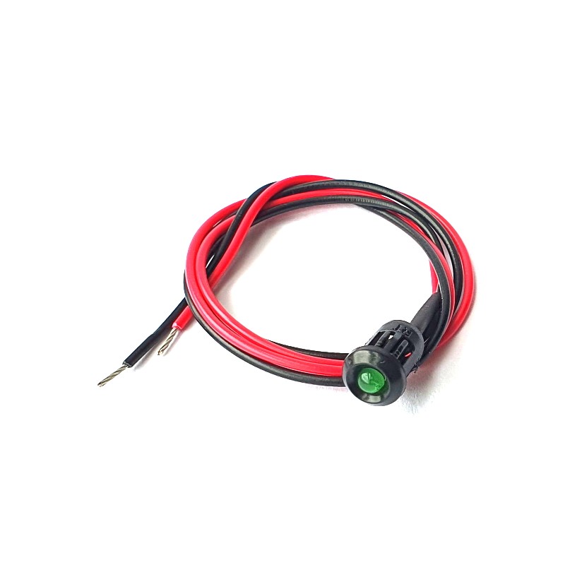 1 pcs - CML Innovative Technologies TA30XXXX Series Green Panel Mount Indicator, 2.3V dc, 6mm Mounting Hole Size, Lead Wires