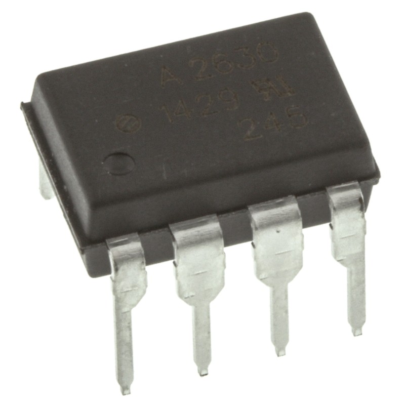 1 pcs - Broadcom, HCPL-2630-000E DC Input Transistor Output Dual Optocoupler, Through Hole, 8-Pin DIP