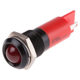 1 pcs - RS PRO Red Panel Mount Indicator, 24 - 36V dc, 14mm Mounting Hole Size