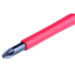 1 pcs - Bahco Pozidriv Screwdriver, PZ2 Tip, 100 mm Blade, VDE/1000V, 222 mm Overall