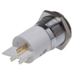 1 pcs - RS PRO White Panel Mount Indicator, 22mm Mounting Hole Size, Solder Tab Termination