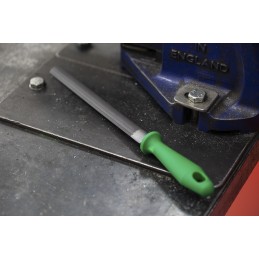 1 pcs - Crescent 200mm, Second Cut, Half Round Engineers File With Soft-Grip Handle
