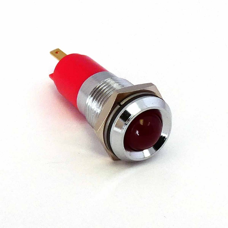 1 pcs - CML Innovative Technologies 192AX35X Series Red Panel Mount Indicator, 24V ac/dc, 14mm Mounting Hole Size, IP67
