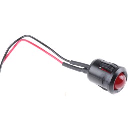 1 pcs - RS PRO Red Panel Mount Indicator, 24V dc, 14mm Mounting Hole Size, Lead Wires Termination