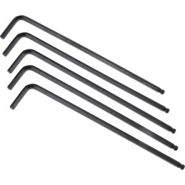 5 pcs - RS PRO 5 piece L Shape Metric Hex Key Set, 4mm
