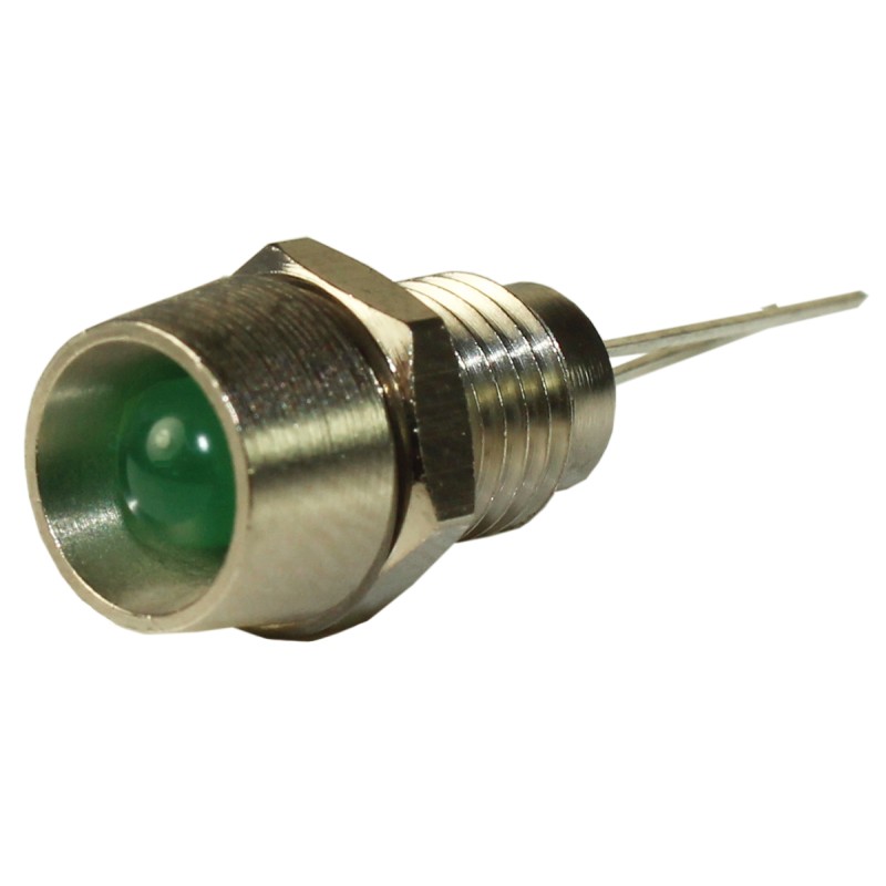 1 pcs - RS PRO Green Panel Mount Indicator, 3.1V, 8mm Mounting Hole Size