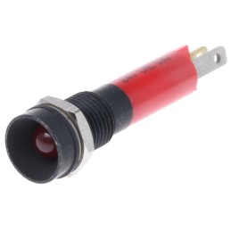 1 pcs - CML Innovative Technologies Red Panel Mount Indicator, 24V, 8mm Mounting Hole Size, Solder Tab Termination, IP67