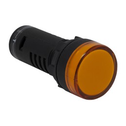 1 pcs - RS PRO, Panel Mount Yellow LED Pilot Light, 22mm Cutout, IP65, Round, 24V ac/dc